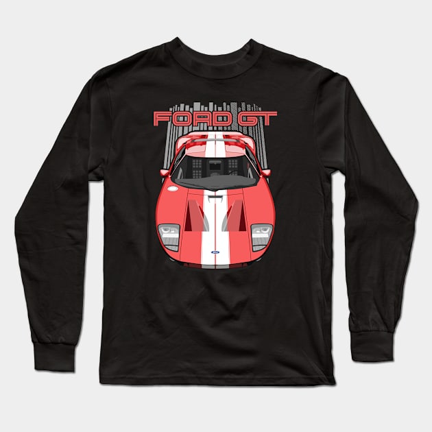 Ford GT-2005-2006-red Long Sleeve T-Shirt by V8social